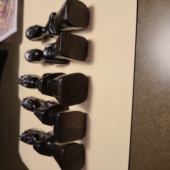 VINTAGE African Ebony Carved Nativity Figures - Picture 9 of 11